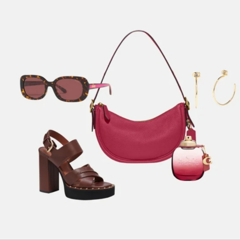 NWT Badge Rounded Square Sunglasses Coach - Picture 13 of 17